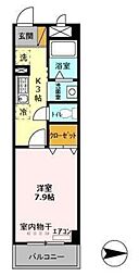 メゾン・ヴェール 1Kの間取図画像