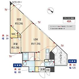 ZOOM練馬高野台 2LDKの間取図画像
