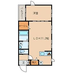 ロンデ西新宿 1LDKの間取図画像