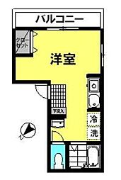 サミーハイツ ワンルームの間取図画像