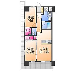 スプランディッド新金岡 2LDKの間取図画像