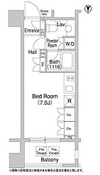 COMFORIA大森DEUX ワンルームの間取図画像