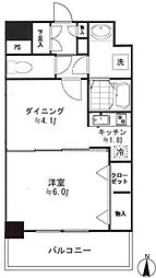selene自由ケ丘 1DKの間取図画像