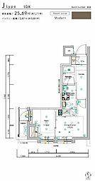 ＳＹＦＯＲＭＥ ＫＯＭＡＧＯＭＥII 4階1DKの間取り