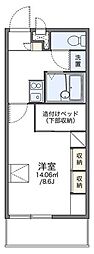 レオパレスサンブリッジ4 1Kの間取図画像