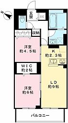 川口市戸塚2丁目マンション 2LDKの間取図画像