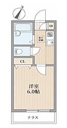 セシリア 1Kの間取図画像