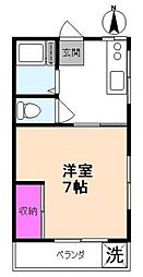O.S.ハウス 1Kの間取図画像