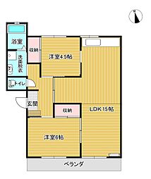 メゾンドダイニチ 2LDKの間取図画像