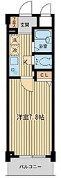 アーデン目黒不動前 1Kの間取図画像