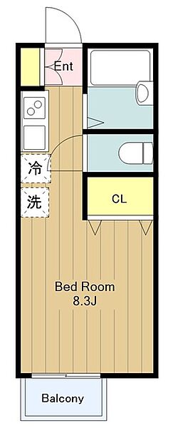 サニーハイツ 205｜神奈川県川崎市多摩区生田１丁目(賃貸アパート1K・2階・20.46㎡)の写真 その2