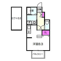 あんしんプラス住道矢田 ワンルームの間取図画像