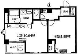 ブルーガーデン小石川 1LDKの間取図画像