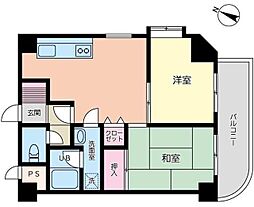 ツインズ2000 2DKの間取図画像