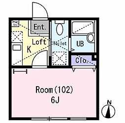 CasaMoma 1Kの間取図画像