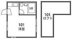 メゾンユー ワンルームの間取図画像