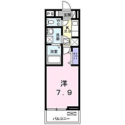 グランシーズン 1Kの間取図画像