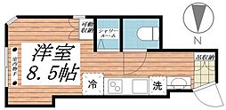 カーサビアンカ高松 ワンルームの間取図画像