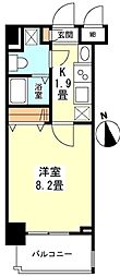 ガーラプレイス新宿御苑 1Kの間取図画像