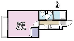 セレ桜丘 1Kの間取図画像