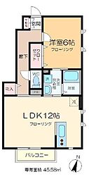 ロータスハウス 1LDKの間取図画像