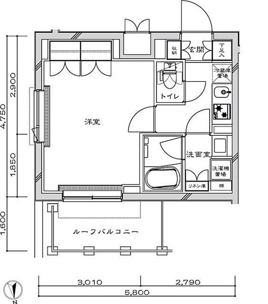 ルーブル聖蹟桜ヶ丘 405｜東京都多摩市一ノ宮２丁目(賃貸マンション1K・4階・27.55㎡)の写真 その2