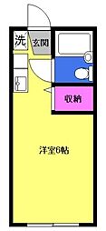 ハイツリー 1Kの間取図画像