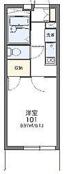 レオパレスK5 1Kの間取図画像
