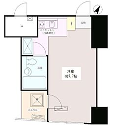 パーク・ノヴァ巣鴨 ワンルームの間取図画像