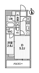 オルタナ東池袋 2Kの間取図画像