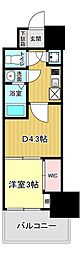 セレニテ東梅田アリエ 2Kの間取図画像