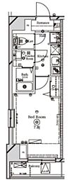 Raffistar大師前イースト 1Kの間取図画像