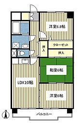 ウッドベル 3LDKの間取図画像