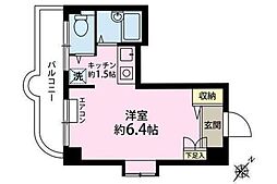 ラ・レイネ鷺沼 ワンルームの間取図画像