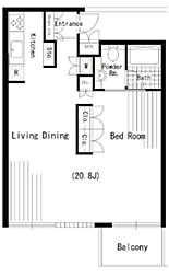 リンクス 1LDKの間取図画像