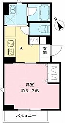 RAMIi中落合 1Kの間取図画像