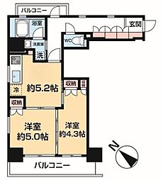 アート不動前 2Kの間取図画像
