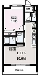 サン・メイプル2 1LDKの間取図画像