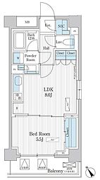 パークアクシス門前仲町テラス 1LDKの間取図画像