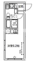 Bonds Stage千鳥町 2階ワンルームの間取り