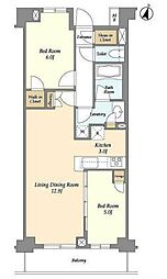 BLESS中野弥生町 2LDKの間取図画像