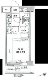 ティモーネプレミアム押上イースト 1Kの間取図画像
