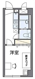 レオパレスひえだ 1Kの間取図画像