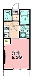 相模原市南区相模大野5丁目アパート 1Kの間取図画像