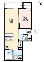 robot home 日進V 1LDKの間取図画像