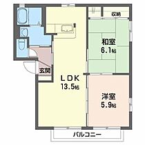 クールシエル 202 ｜ 福島県南相馬市原町区橋本町４丁目12-13（賃貸アパート2LDK・2階・53.30㎡） その2