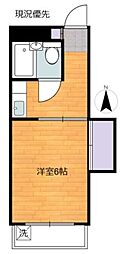 パーク蓮沼 3階1Kの間取り