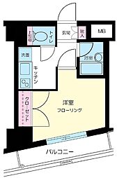 ソアブール日本橋 1Kの間取図画像