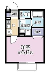K・メゾン 1階1Kの間取り