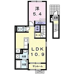 ロワジール 1LDKの間取図画像